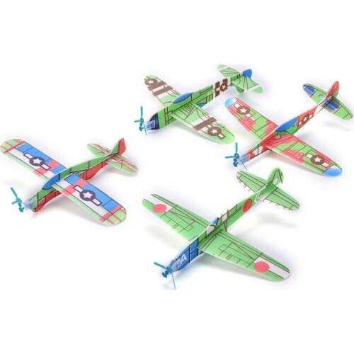 12Pcs DIY Assembly Flapping Wing Flight For Children Flying Kite Paper Airplane Model Imitate Birds Aircraft Toys