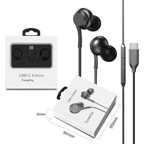 200pcs TYPE-C NOTE 10 earphone headphone With Remote and Mic headset for Samsung S10 NOTE 10 9 Smart chip Applicable type c