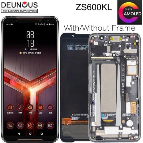 2018 Original Amoled screen for Asus ROG phone Zs600kl LCD Display Touch Screen Digitizer Assembly Replacement Spare Parts