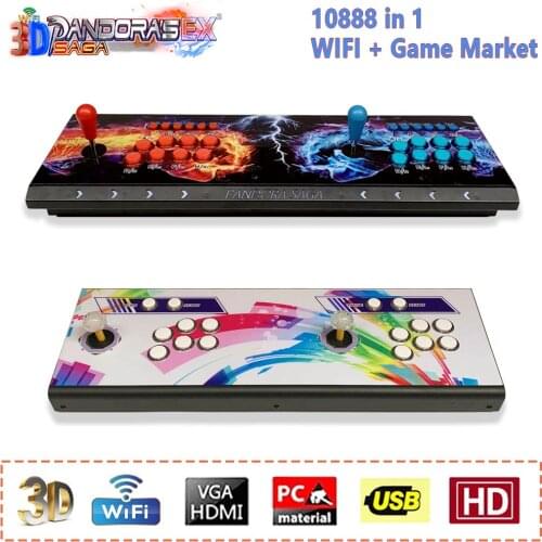 3D Pandora Saga Box EX WIFI 8000 in 1 Save Function Multiplayer Joysticks Retro Arcade Game Console Cabinet Support 4 Players