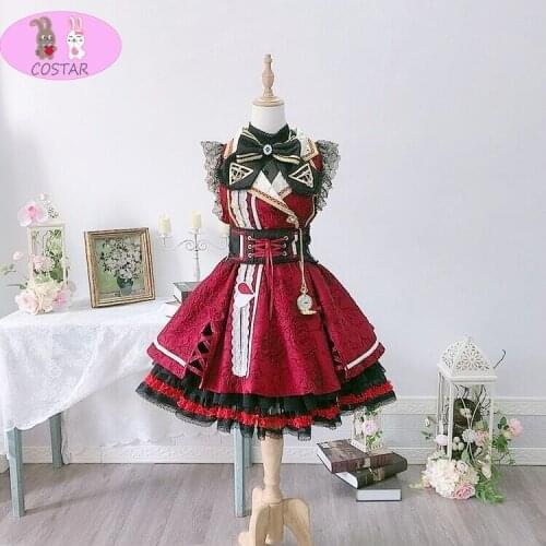Anime! VTuber Hololive Houshou Marine SJ Lolita Dress Gorgeous Uniform Cosplay Costume Halloween Party Suit Women Custom Made