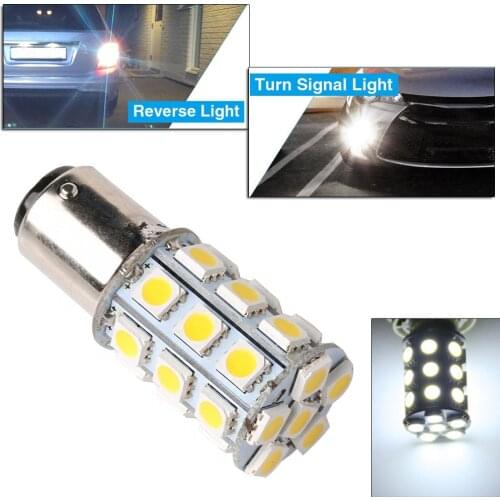 Car Lighting Bulb Replacement White Cabin Marine Boat LED Interior 27-SMD BA15D DC24V Lights Bulbs Universal for Car Boats