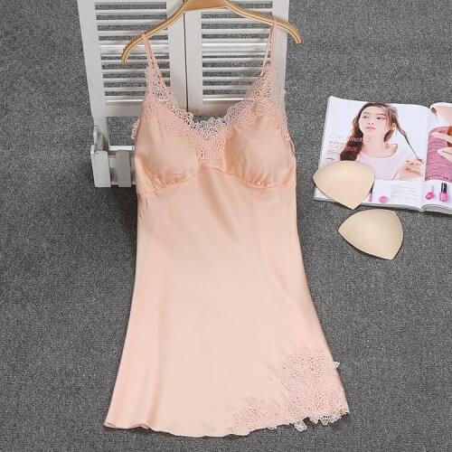 Free shipping Sexy Camisole Night Skirt Rendering Skirt Lace Embroidery Self-cultivation Home Furnishing Serve