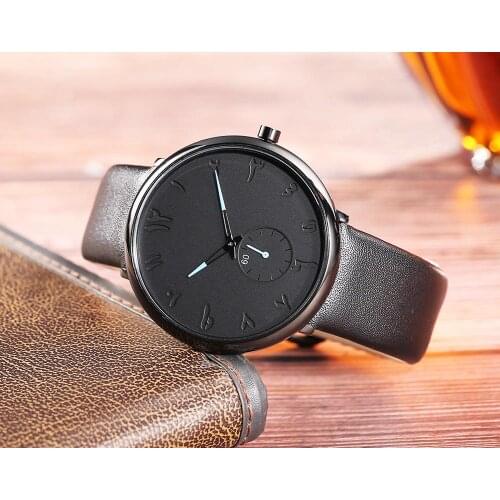 Reloj Hombre New Men Watch Arabic Numbers Watches Quartz Wristwatches Fashion Casual Ultra Thin Watches Men Clock