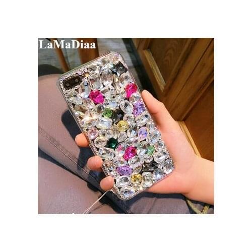 For iPhone 11 12 Pro Max 6 7 8 Plus Luxury 3D Bling Crystal Rhinestones Diamond Top Quality Phone Cover For iPhone X XS MAX XR