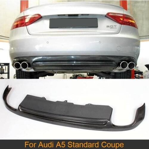 Carbon Fiber Car Rear Bumper Lip Spoiler Diffuser for Audi A5 Coupe 2 Door Standard Only 2008-2011 Non Sline