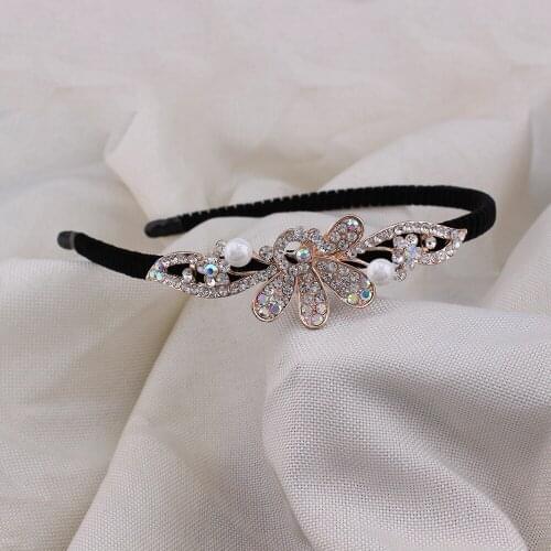 Earofcorn Rhinestone Flower Hairbands for girls Decoration Jewelry Headband Hair Band Bridal Party Hair Accessories