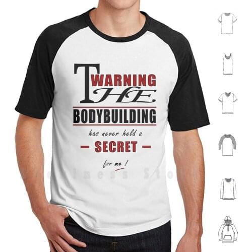 Tee Shirt-The Bodybuilding Has Never Held A Secret For Me T Shirt Big Size 100% Cotton Bodybuilding Sport Red Black Write