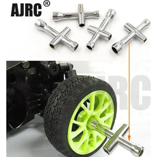 2PCS 4mm 5mm 5.5mm 7mm Cross Wrench Hex Socket Repair tools for 1/10 HSP Traxxas Tamiya HPI Kyosho RC Car D90 SCX10 RC Crawler