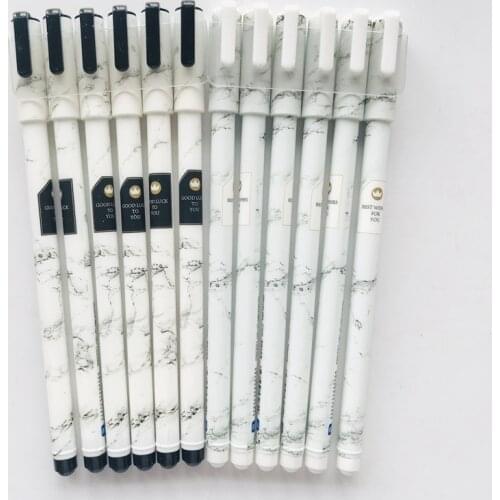 2pcs Stone Pattern Marble Starry Sky Gel Pen Rollerball Pen School Supply