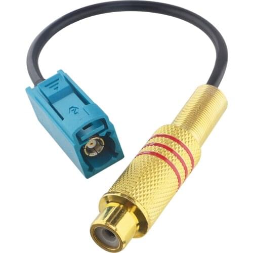 GPS Antenna Cable Fakra Z Female to RCA female Pigtail for Fakra Reversing Camera Video RCA Adapter Parking Cable VW Benz