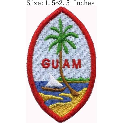 Guam Territory Seal 1.5" wide embroidery patch for island/the boat/surfing