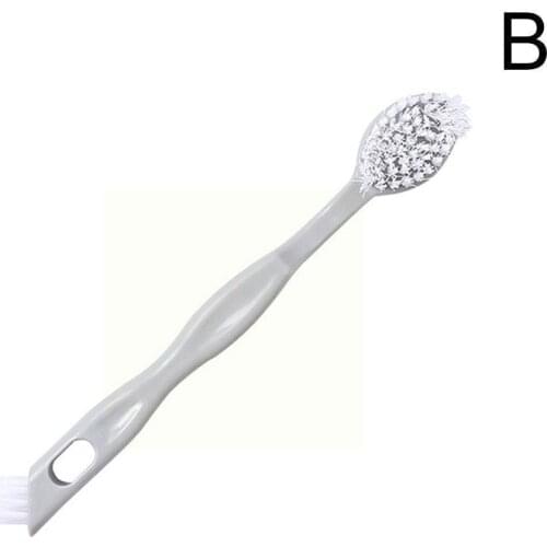 Double Head Portable Shoes Cleaning Tools Shoe Brush Brushes Sneakers Cleaner Handle Household Plastic Washing Long F0X1