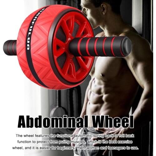 Abdominal Wheel + Free Large Size Kneeling Pad Sport Men And Women Thin waist training abdominal muscle fitness equipment
