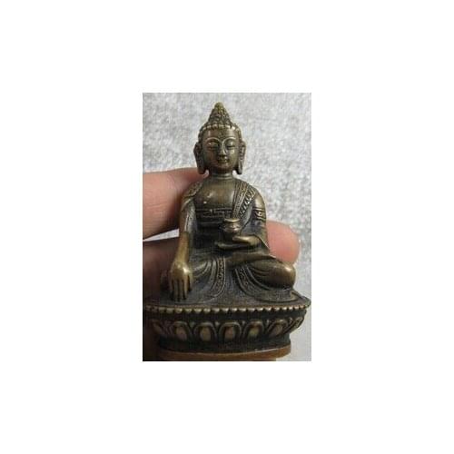 Collectibles China Handcrafted Old Bronze Buddha statue Bodhisattva Statues