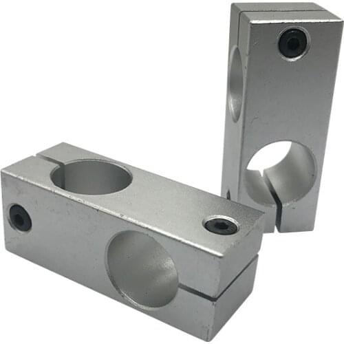 Stainless steel tube cross clamp pillar double orifice fitting connectors for 12mm 13mm shaft