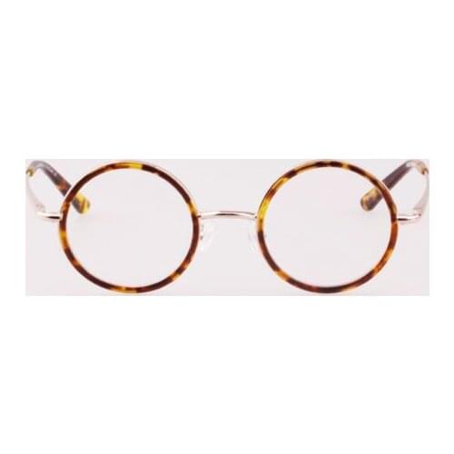 Agstum Round Spring Hinge Clear Lenses Eyeglass Frame Spectacles Rx A8029