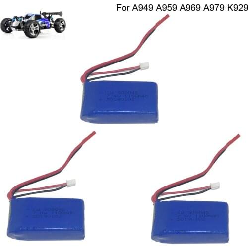 LiPo Battery for Wltoys A949 A959 A969 A979 K929 7.4V 1100mah 903048 25C 2S Lipo Battery for RC Helicopter Airplane Cars Boats