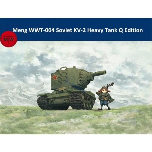 Meng WWT-004 Soviet KV-2 Heavy Tank Q Edition Cute Plastic Assembly Model Kit