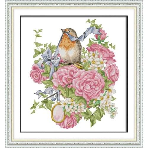 Wedding anniversary cross stitch kit aida 14ct 11ct count printed canvas stitches embroidery DIY handmade needlework