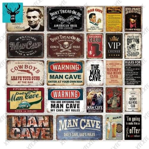 [XIEXIE]Tin Signs Vintage Metal Sign Plaque Metal Vintage Retro Tin Sign Wall Decor for coffee Bar Pub Garage Decorative Plate