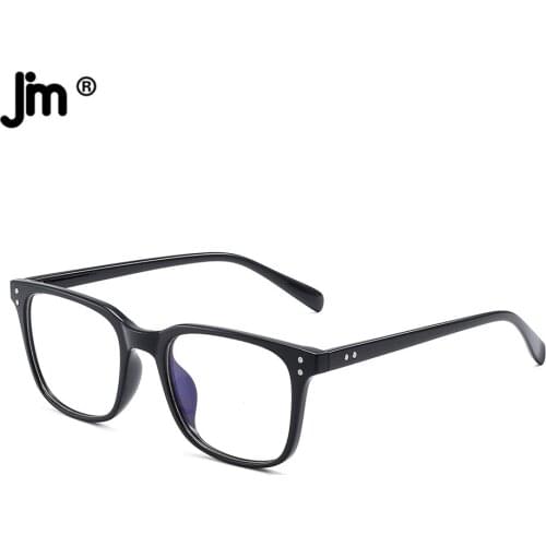 JM Retro Square Blue Light Glasses Frame Women Men Vintage Computer Clear Fake Glasses