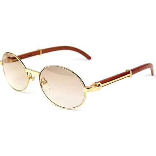 Oval Sunglasses Maroon Birchen Earpieces Carter Mens Sunglasses Brand Designer Wooden Sun Glass Women Wood Frame Glasses Shades