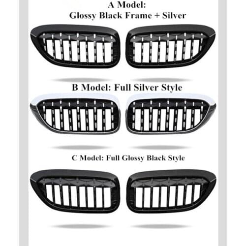 A Pair Front Kidney Grille For BMW 3 Series F30 F35 2012-2018 Diamond Style Grille Front Bumper Grill Car Styling