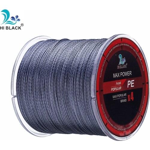 300M HI BLACK Brand Japan Multifilament 100% PE Braided Fishing Line 6LB to 80LB Free Shipping