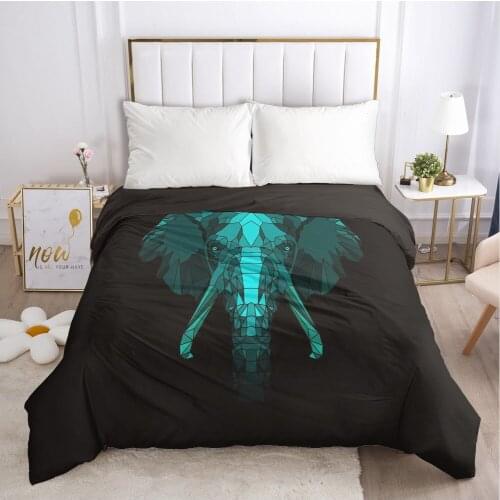 Customize 3D Duvet Cover with Zipper Comforter/Quilt/Blanket Cover 180x210 155x220 Bohemia Elephant Bedding Drop ship