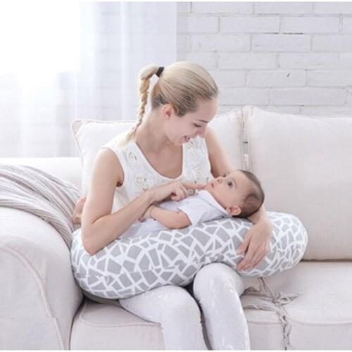 New Baby Nursing Pillows Maternity Baby Breastfeeding Pillow Infant Cuddle Moon Shaped Newborn Cotton Feeding Waist Cushion