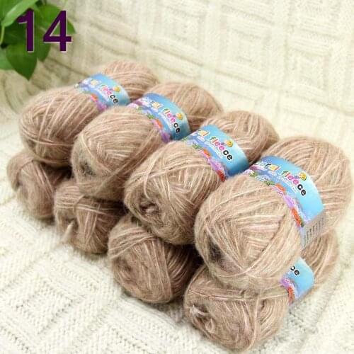 Sale 8SkeinX50gr Luxury Fluffy Soft NEW MOHAIR Shawls Hand Knit Crochet Yarn light tan 822-14-8