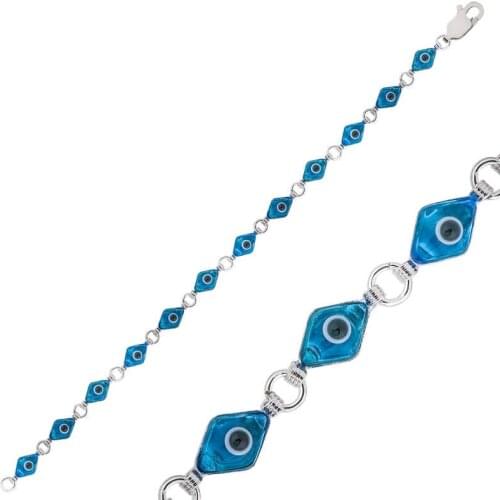 Silver Evil Eye Women Bracelet