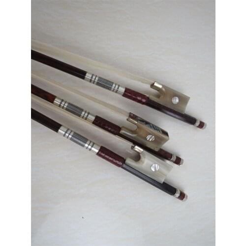 3pcs Strong balance Professional letterwood violin bow 4/4 ,Copper mounted