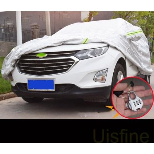 Special car clothing aluminum film car cover waterproof sunscreen dustproof car Accessories For Chevrolet Equinox 2017 2018 2019