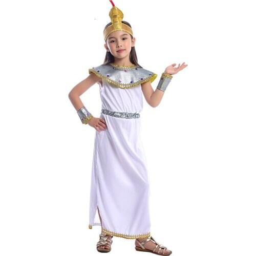 Old Egyptian girl overalls prince princess outfits for children halloween cosplay clothes dress