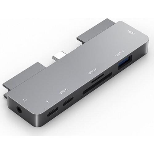 Type-C 7 in 1 Docking with Nintendo Switch SD/Micro SD reader USB3.0 HDMI-compatible 4K Type-c Data/Type-c charge PD 3.5 Audio