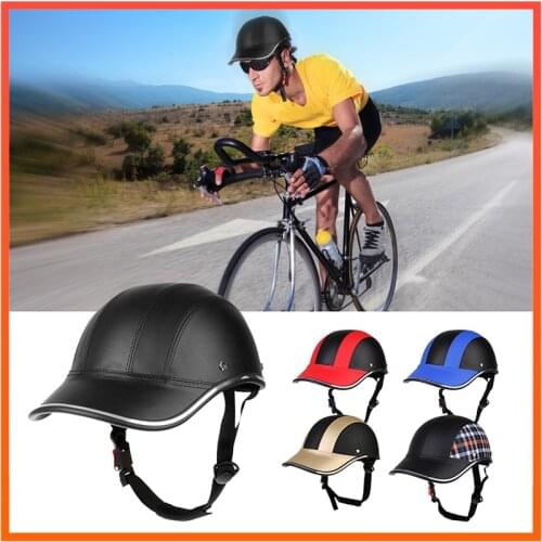 Scooter Half Helmet ABS and PU Leather Hard Hat Open Face Anti UV Safety Bicycle Helmet For Men Women Universal Elegant Design