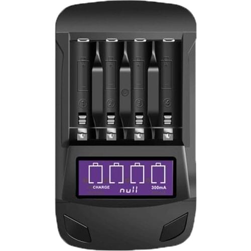 PALO 4 Slots Fast Smart Charger LCD Display 1.2V Battery Charger for 1.2V AA AAA Ni-MH Rechargeable 2A 3A Battery