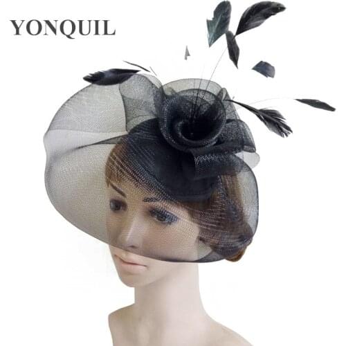 High Quality Party Tea Fascinator Hats Elegant Bridal Wedding Mesh Headwear Nice Bride Marry Hair Accessoires SYF250