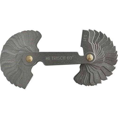 52 Blade Screw Measuring Tool Gauge Metric 60 Degree Inch 55 Degree Measuring Tools For Thread External thread tooth pitch