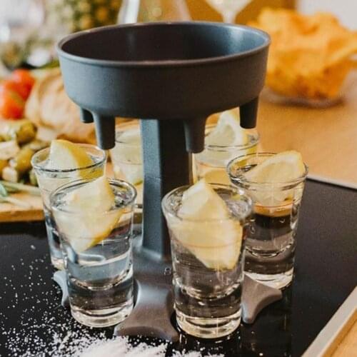 6 Ways Shot Glass Dispenser Holder Caddy Liquor Portable Dispenser Party Gifts Bar Drinking Games Accessories sake set