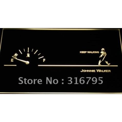 A188 Johnnie Walker Keep Walking Fuel LED Neon Light Signs with On/Off Switch 20+ Colors 5 Sizes to choose