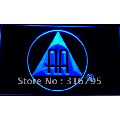 A221 Alcoholics Anonymous AA LED Neon Light Signs with On/Off Switch 20+ Colors 5 Sizes to choose