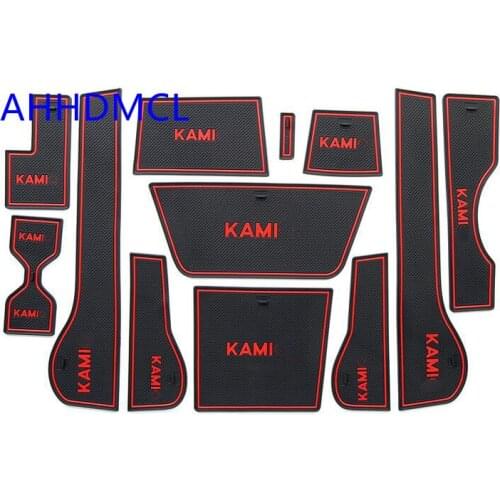 Car Door Slot Pad Cup Armrest Storage Pad Anti-Slip Mat Rug For Skoda KAMIQ