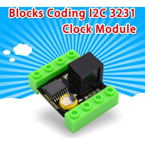 Kidsbits Blocks Coding I2C IIC DS3231 Real Time ClockRTC Module for Arduino STEM Education