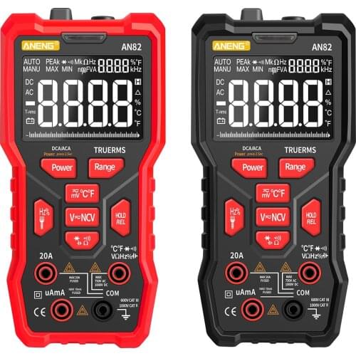 ANENG Digital Multimeter Automatic High Precision TRMS NCV Universal Meter Multiple Tester 9999 Counts VA Screen AN82