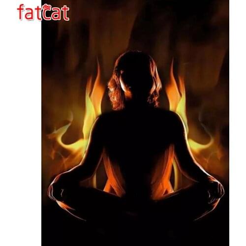 FATCAT Flame abstract man 5d diy diamond painting full square round drill diamond embroidery sale wall decoration AE3066