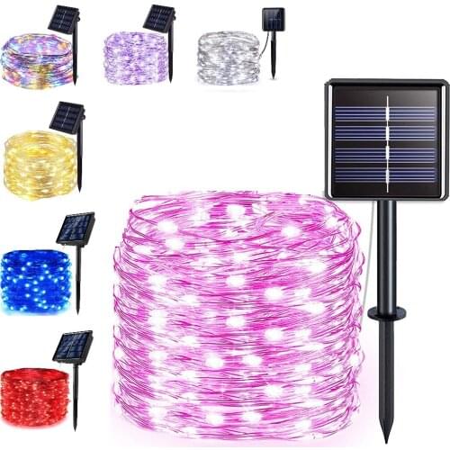 Solar Garlands lights Street Christmas Decoration Outdoor Lights christmas garland for Garden Room Party Holiday Lighting 10-20M