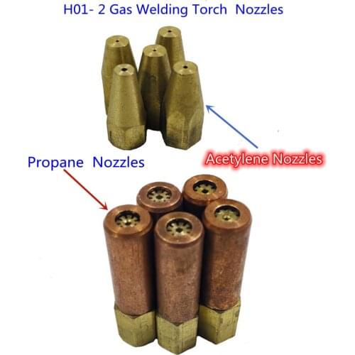 H01-2 Gas Brazing Torch Nozzle Oxygen Propane Acetylene Liquified Gas for Steel Copper Aluminum Solder Welding Torch